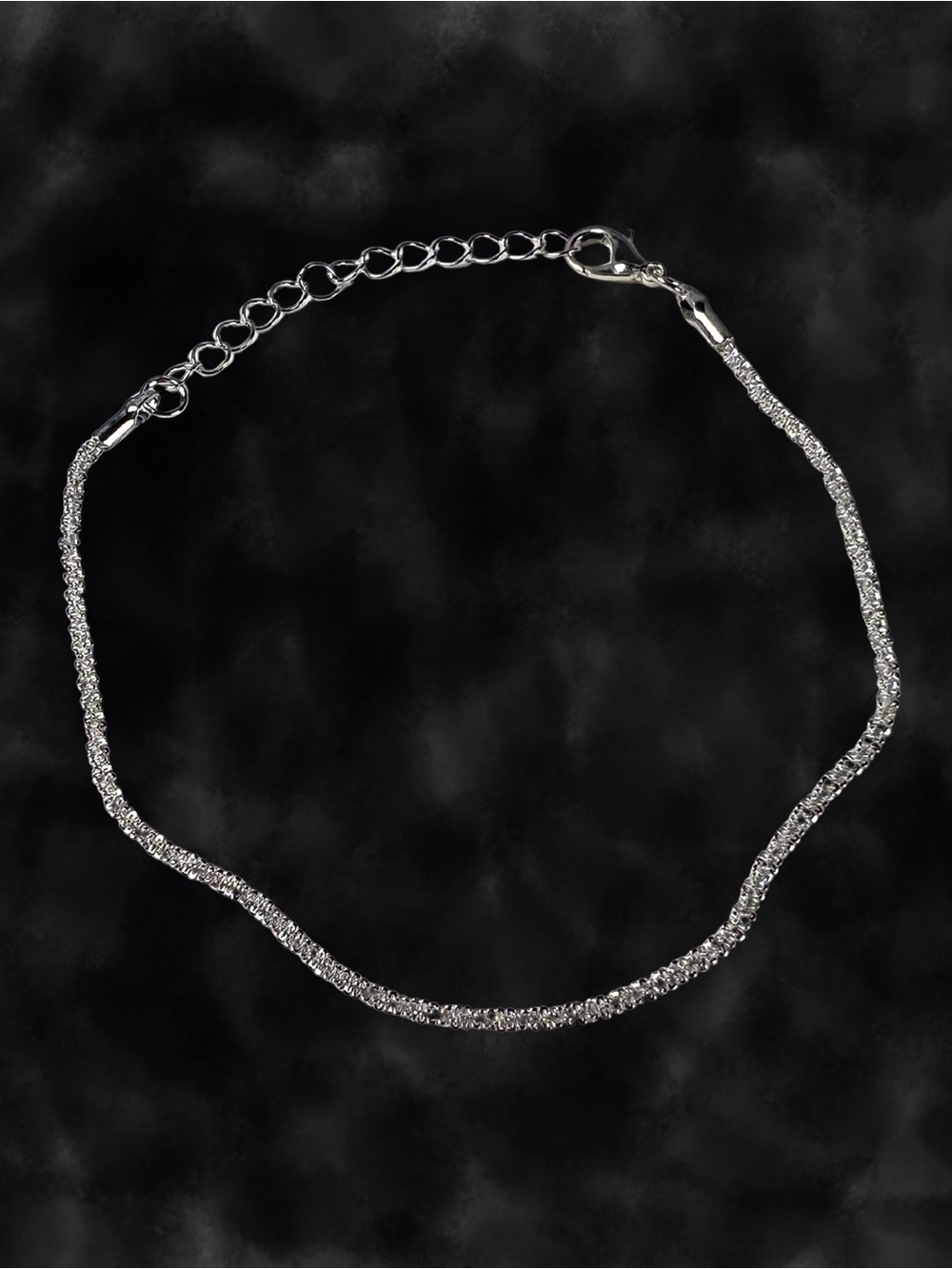 Diamond Cut Margarita Chain Bracelet Silver Tested Adjustable Dainty Sparkle